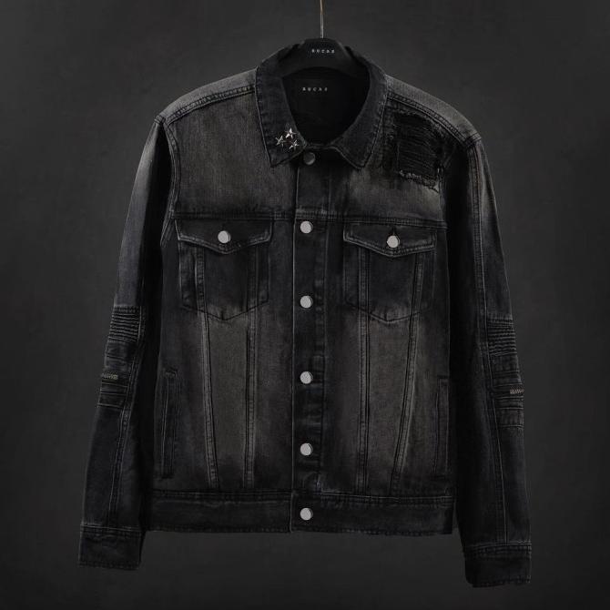 RUCAS JADE BLACK BIKER DENIM JACKET