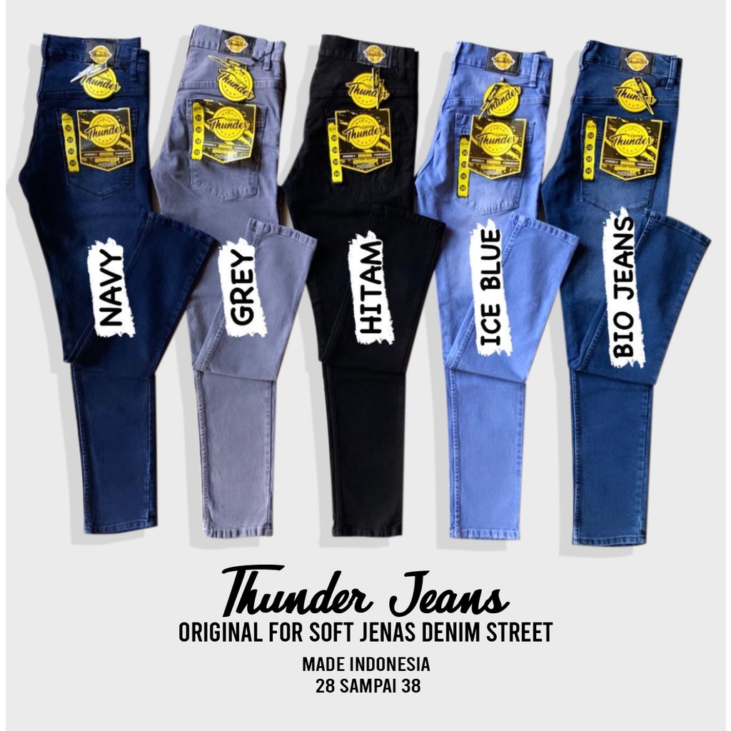 Thunder denim - jeans soft jeans panjang pensil slimfit original jeans skinny thunder denim pria