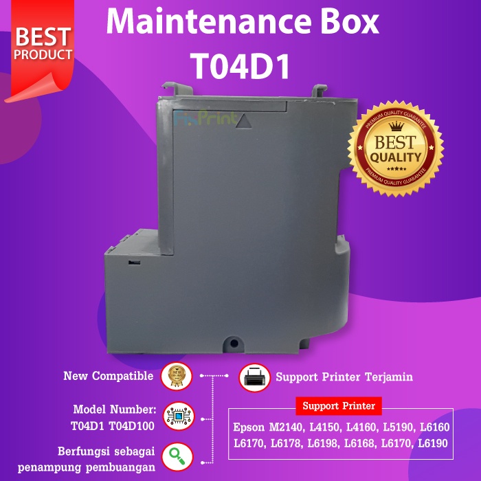 Maintenance Box T04D1 Printer Epson L6160 L6170 L6190 L6290 L6460 L6490 M1140 M2140 M3170 L14150