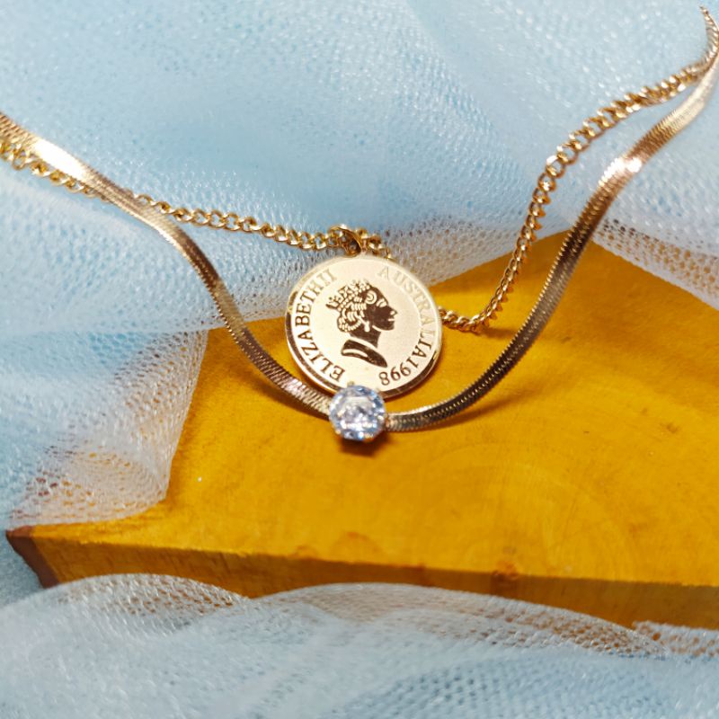 Kalung Elizabeth 2 Layers Kode K099