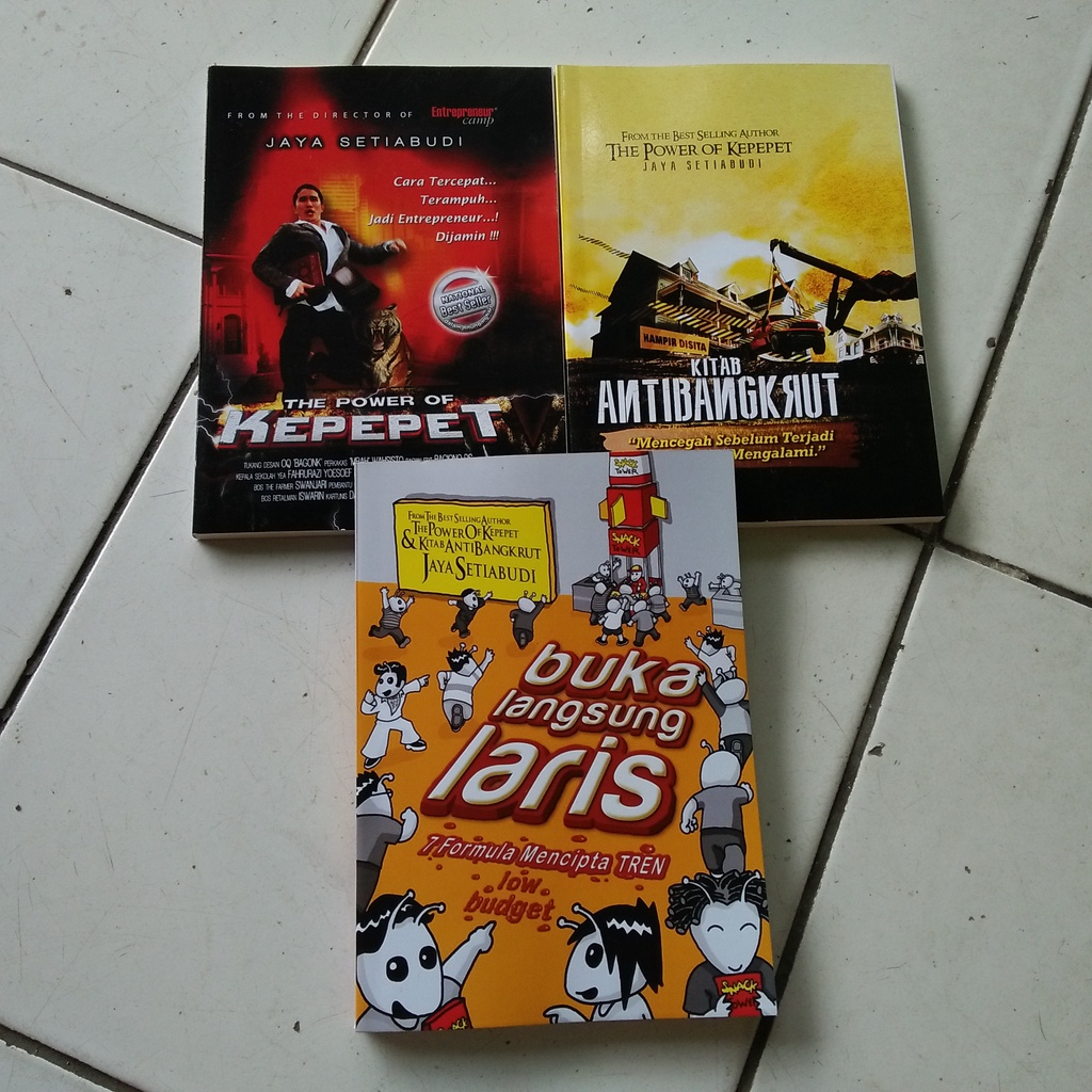 BUKU JAYA SETIABUDI - BUKA LANGSUNG LARIS - KITAB ANTI BANGKRUT - THE POWER OF KEPEPET [ORIGINAL]