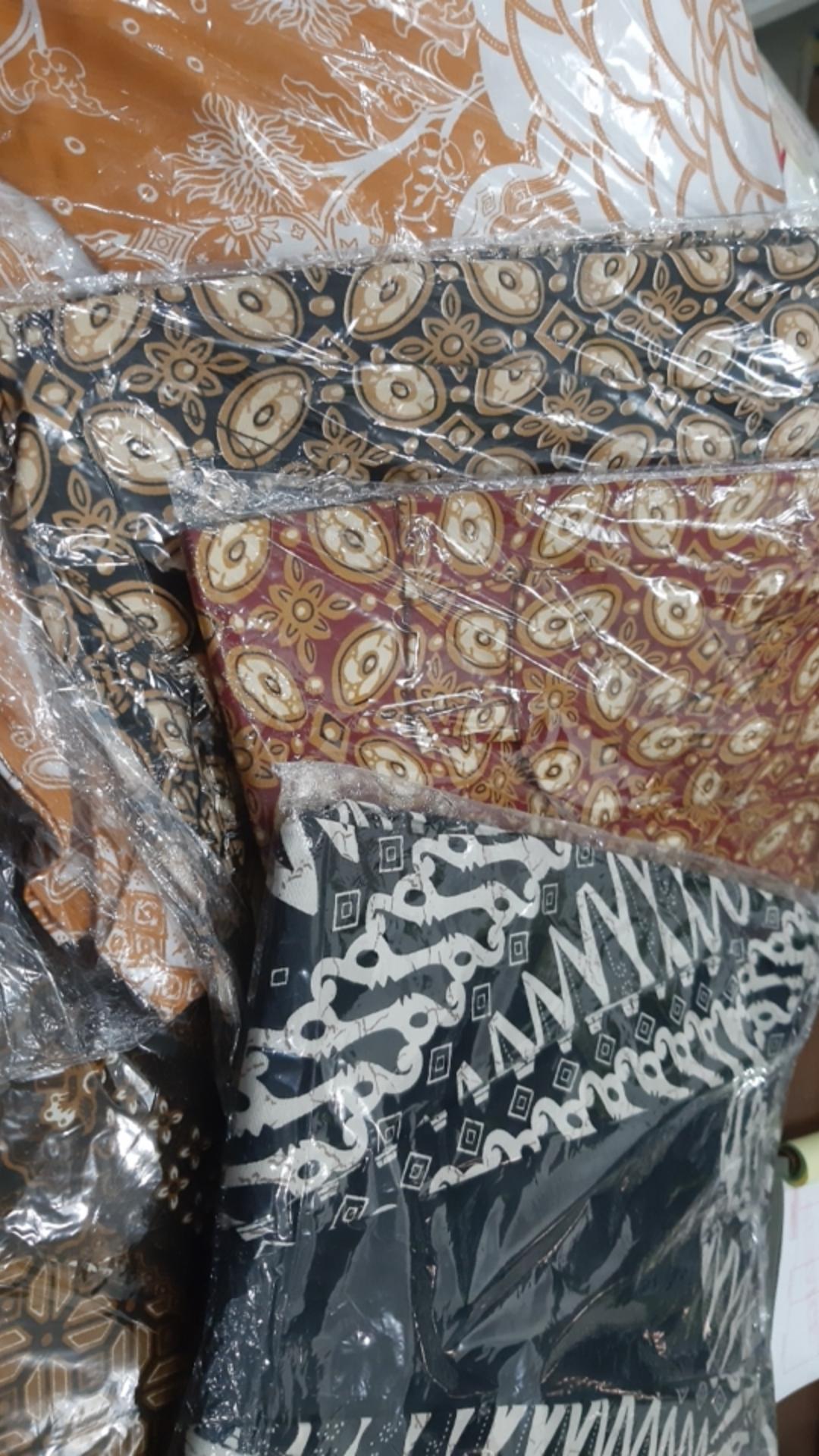 Vl88 - Atasan Baju Batik Wanita Lengan Panjang U/ Blouse Muslimah & Hijaber Bahan Katun Strecth