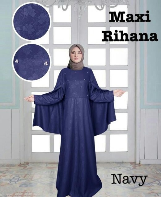 Ready 4 warna IS- Maxi Rihana Embos / maxi wanita murah / gamis wanita terbaru