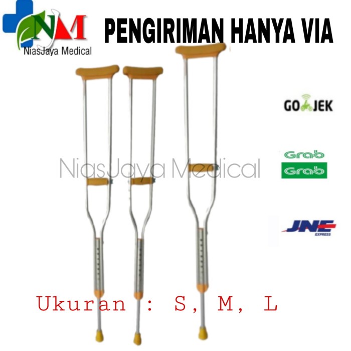 Tongkat ketiak Sepasang/tongkat  Bantu Jalan/Tongkat ketiak Sella/Kruk Ketiak