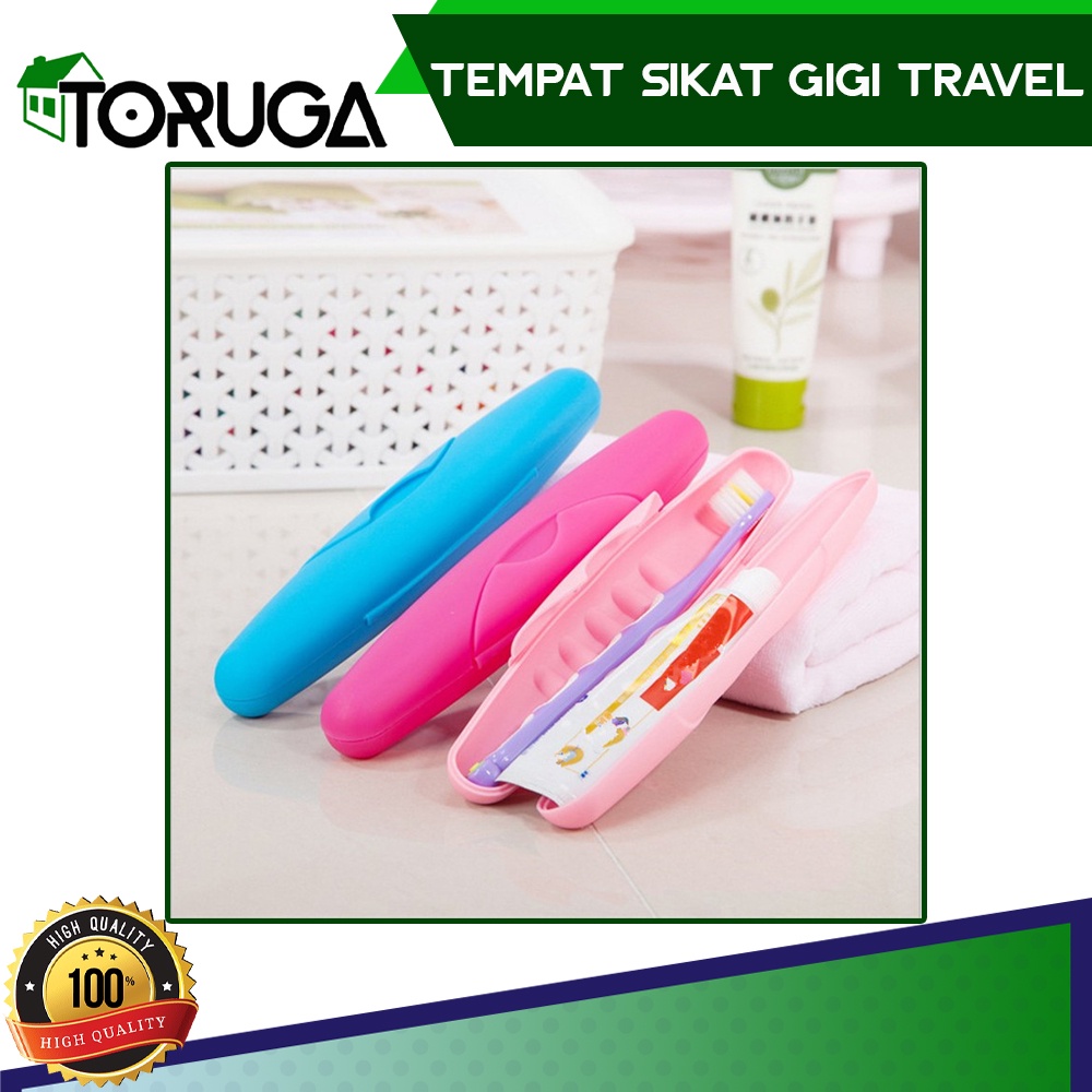 Tempat Organiser Sikat Gigi Odol Travel Bepergian Praktik Murah Higienis Toothbrush Box Kotak