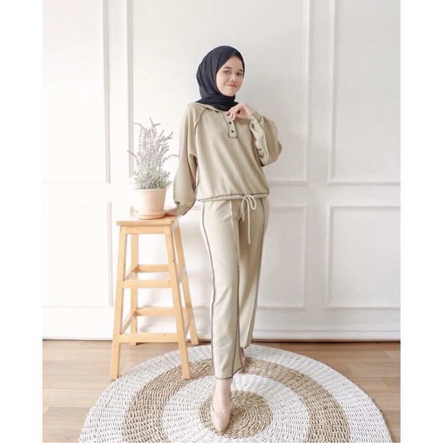 Setelan Celana Baju Viral Baju Kebalik - Oneset Kebalik/onesethodie