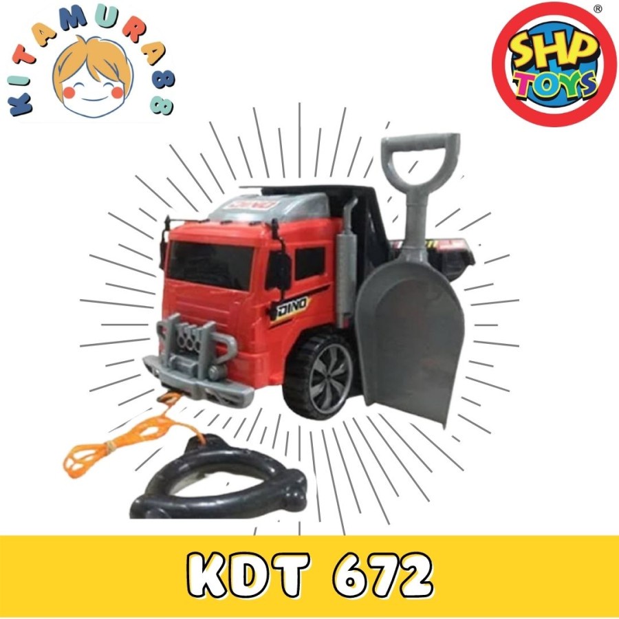 Mainan Maenan Anak Mobil Truk Pasir Hitam Merah MURAH - SHP TOYS - KDT 672