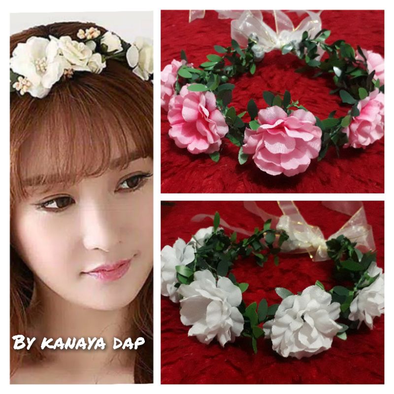 MAHKOTA BUNGA SUYOK//FLOWER CROWN PITA//BANDO BUNGA BESAR ANAK DAN DEWASA
