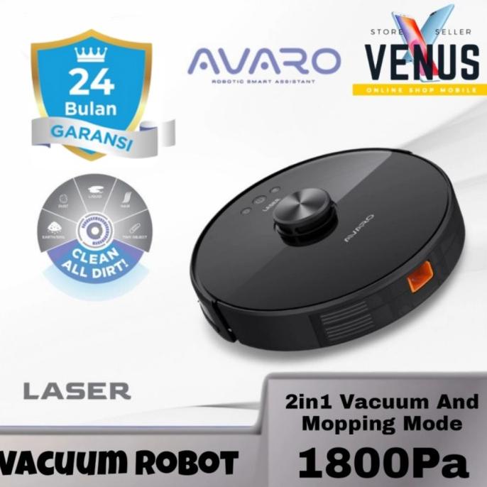 AVARO LASER Robot Vacuum Vacuum Cleaner & Mopping Mode 1800Pa