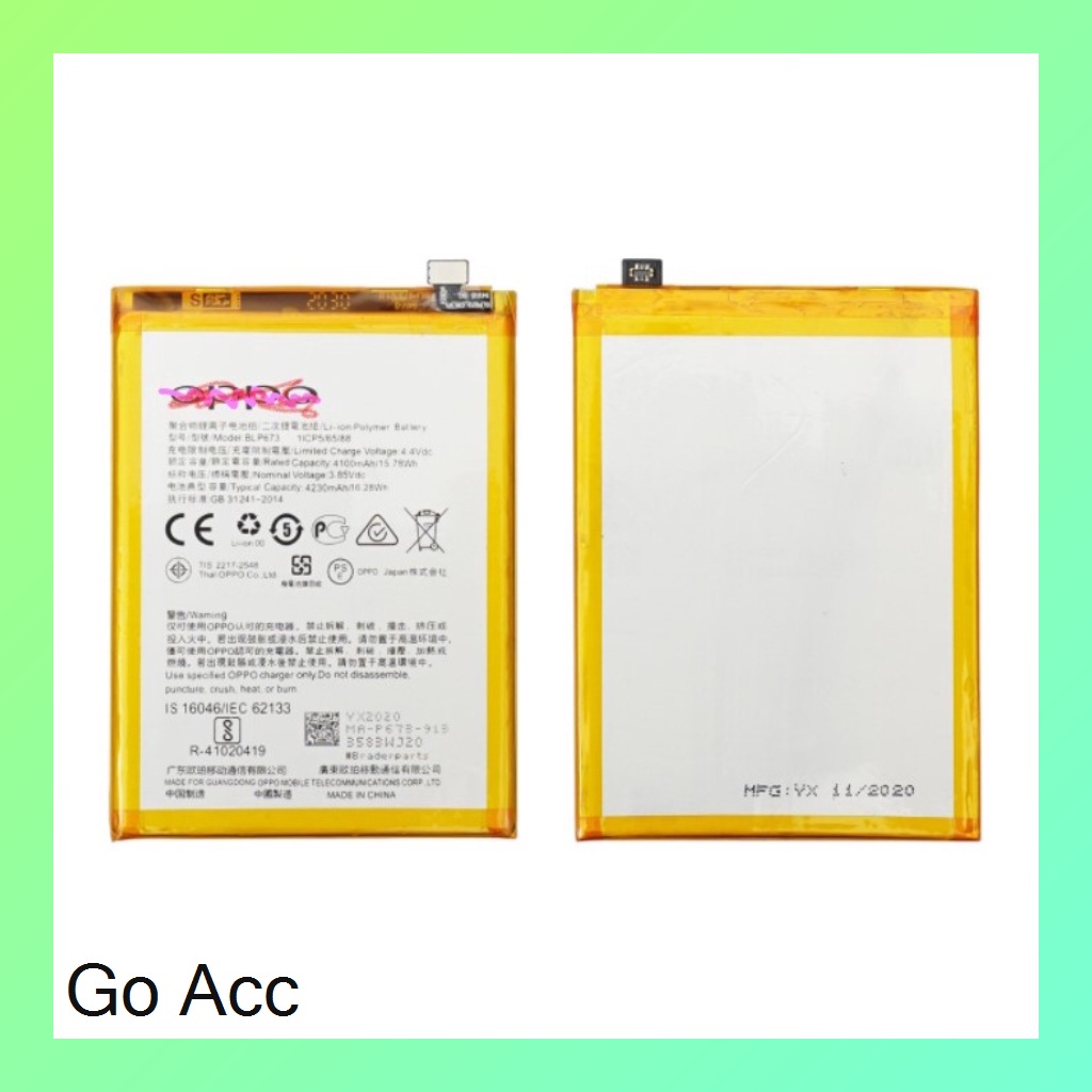 Baterai Battery A3s BLP 673 BLP673 BLP-673 A5 A7, BLP 619 BLP619 A57 A39, BLP729 BLP 729 Realme 5 5i 5s C3, BLP 793 BLP793 Realme C11 C12 C15