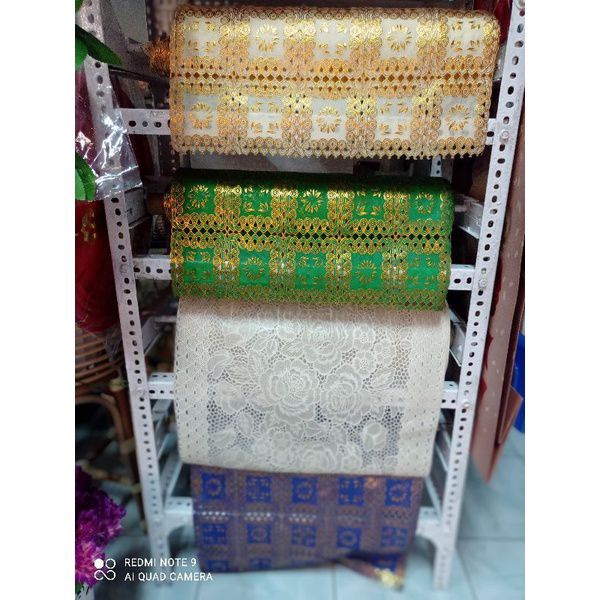 Taplak Meja Tamu meteran PVC anti air Lebar 50 cm