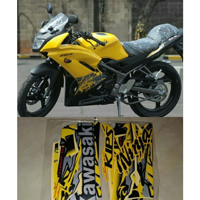 List stiker ninja rr new 2013 kuning batik