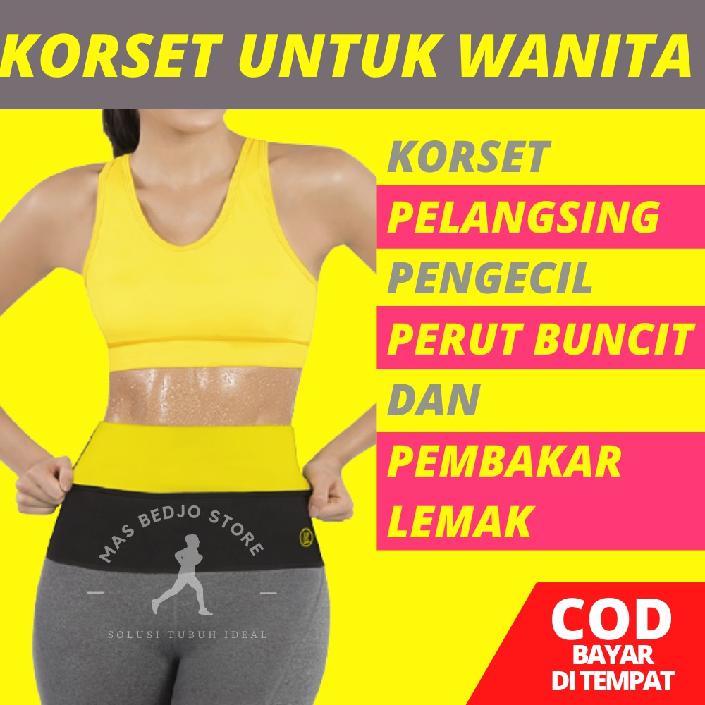 Korset Pelangsing Perut Buncit Neotex Hot Shapers Pengecil Perut Olahraga Stagen Pria Wanita BJ01