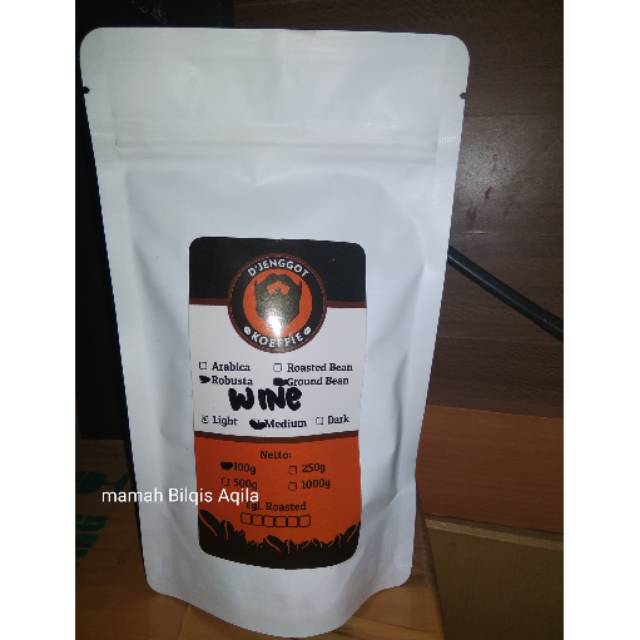 

Kopi robusta wine batang 100gr biji/bubuk