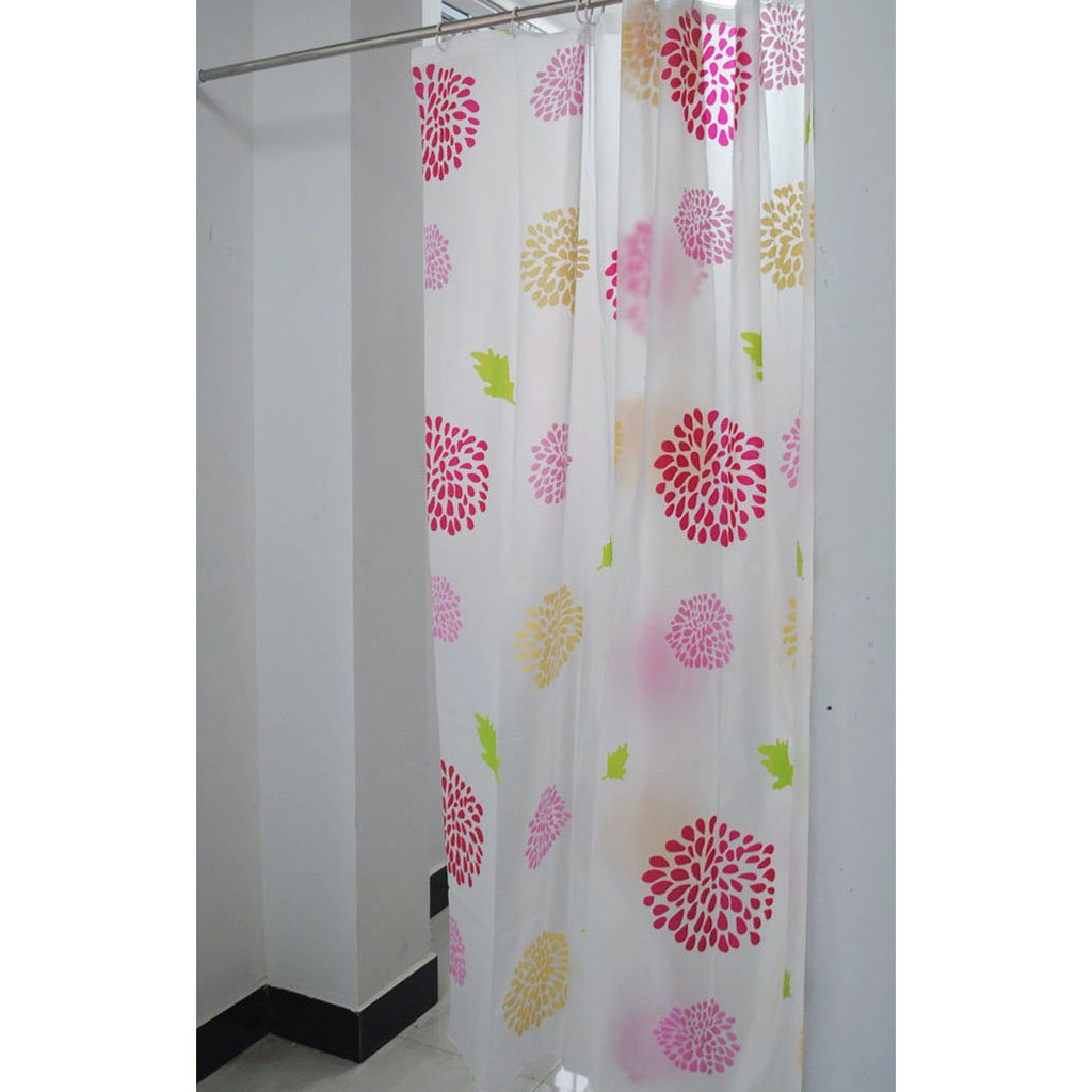 Adda Home - Tirai Kamar Mandi Shower Curtain PEVA Anti Air Termasuk Pengait