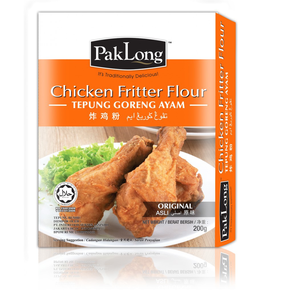 

PakLong Tepung Ayam Goreng Original / Hot Spicy Pedas Chicken Fritter Flour