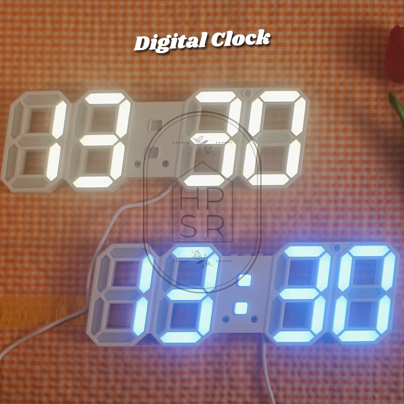  Jam  Dinding  Jam  Meja Digital  LED Digital  Clock Shopee  