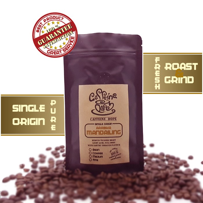 

Kopi Arabika Mandailing 100 Gram Single Origin - Bean/Biji & Ground/Bubuk