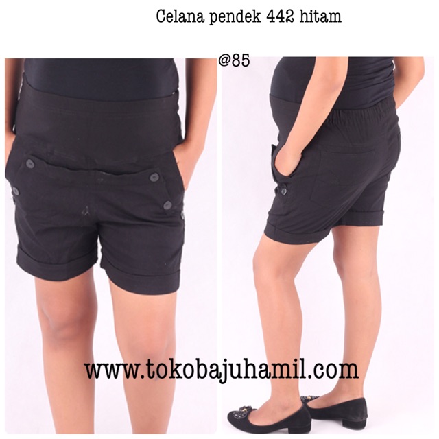 Celana pendek hamil 442 hitam