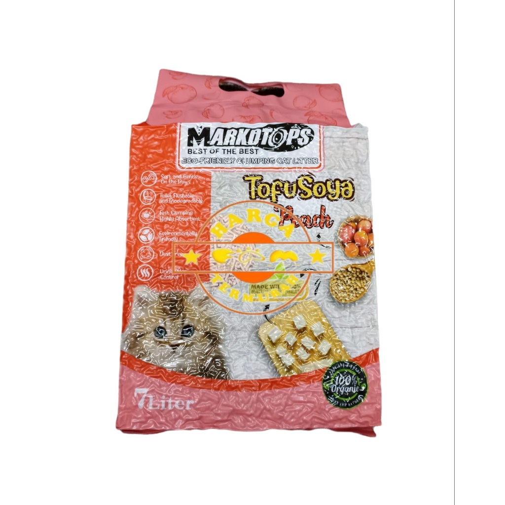 (KHUSUS EKSPEDISI) MARKOTOP SOYA TOFU Clump 7 Cat Litter/ Pasir Tofu