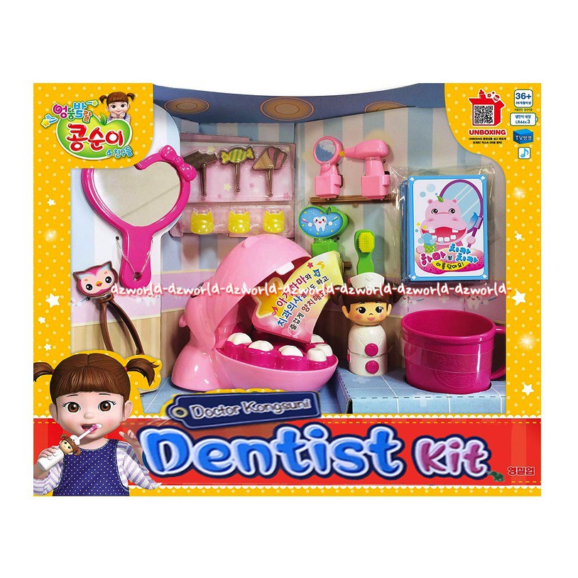 Kongsuni Dentist Kit Mainan Anak Untuk Mengajarkan Sikat Gigi Yang Benar Mainan Dokter Gigi