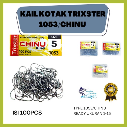 Kail KOTAK Pancing TRIXSTER 1053/CHINU TIPE BESAR ISI 100PCS