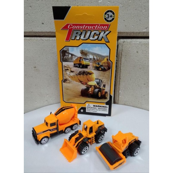 R1017-3 Mainan Kendaraan Truk Konstruksi isi 3 PC Die Cast Bagus R 1017-3