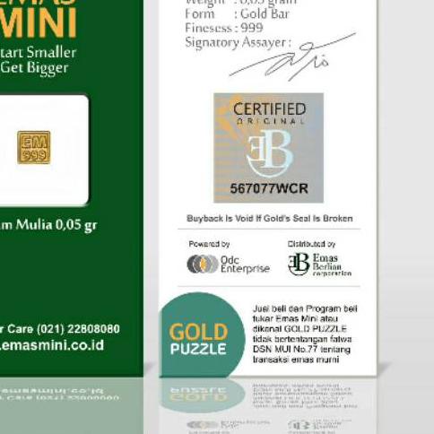 ➪ Emas Mini 0.05 gr ♦