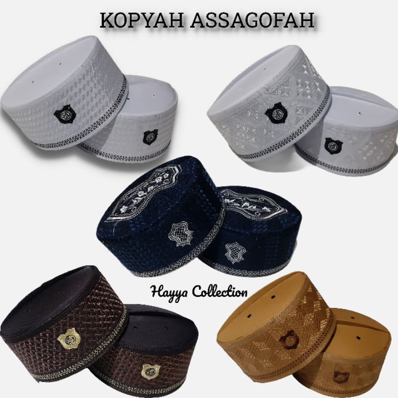 Kopyah Assagofah / Kopyah NU / Kopyah Hitam / Kopyah Warna / Kopyah Putih / Kopyah Dewasa / Peci / P