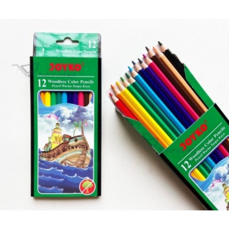 

Pensil 12 warna + penghapus JOYKO