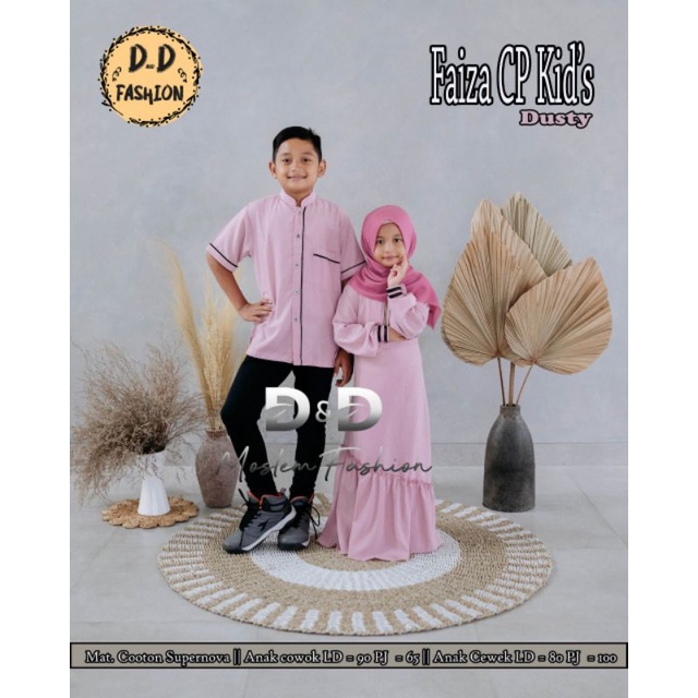 FAIZA COUPLE ANAK DAPAT KEMEJA DAN GAMIS ANAK ORI BY DnD
