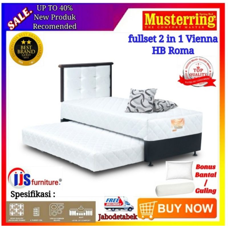 Jual Mustering Fullset Springbed 2 in 1 Vienna HB Roma uk 160x200 Shopee Indonesia