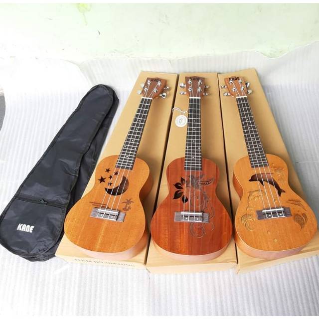 Ukulele concert 4 senar high quality free softcase