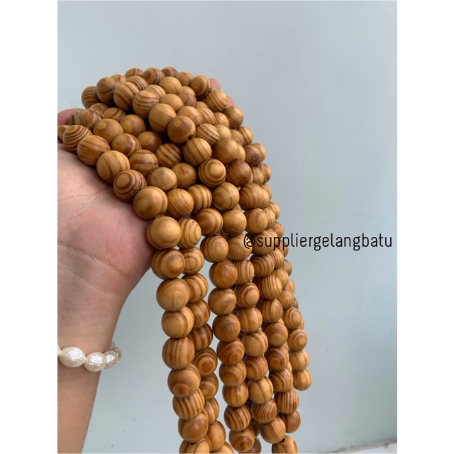 bahan Kokka Koka Kaukah 16mm kayu craft gelang kalung serat cokelat