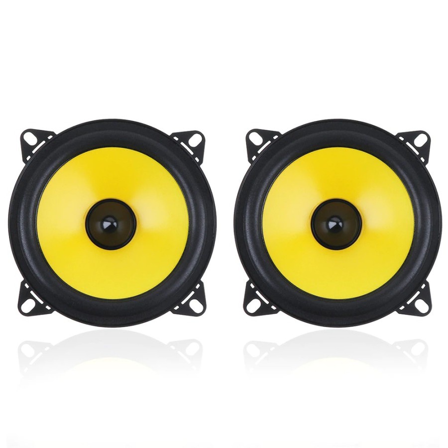 LaBo Speaker Subwoofer Mobil Stereo HiFi 4 Inch 60W 2 PCS - LB-PS1401D - Black/Yellow