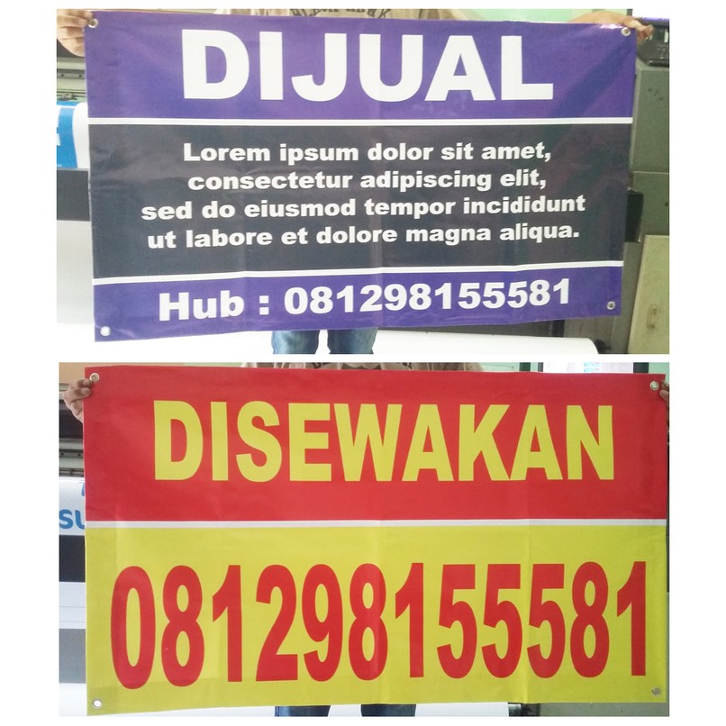 Banner Pagar Spanduk Dijual Disewakan 100x60 Shopee Indonesia