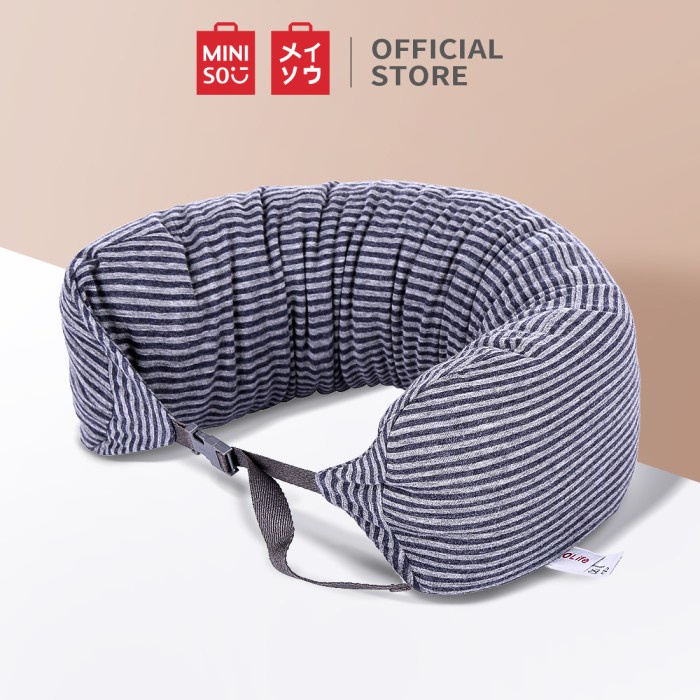 MINISO Simple Dan Multifungsi Bantal Leher - Dark Blue