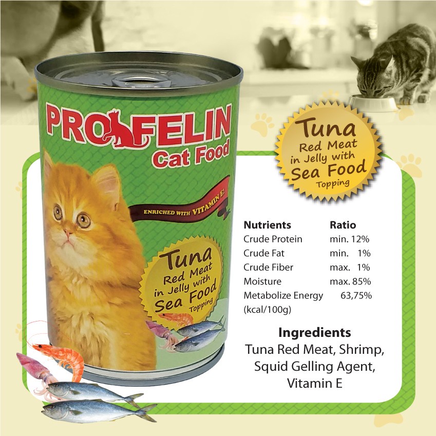 MAKANAN KALENG KUCING DEWASA PROFELIN TUNA 400 GR