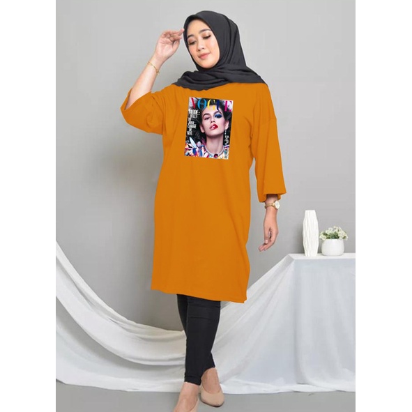 TUNIK BASIC OVERSIZE VQ MIDI DRESS