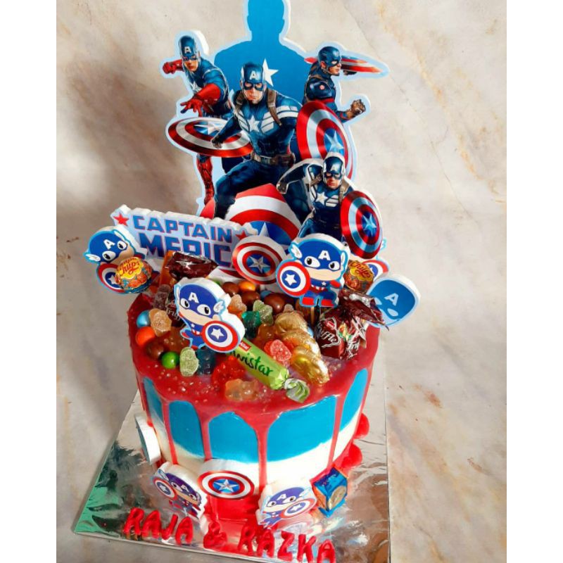 

KUE ULANG TAHUN CAPTAIN AMERICA / BIRTHDAY CAKE