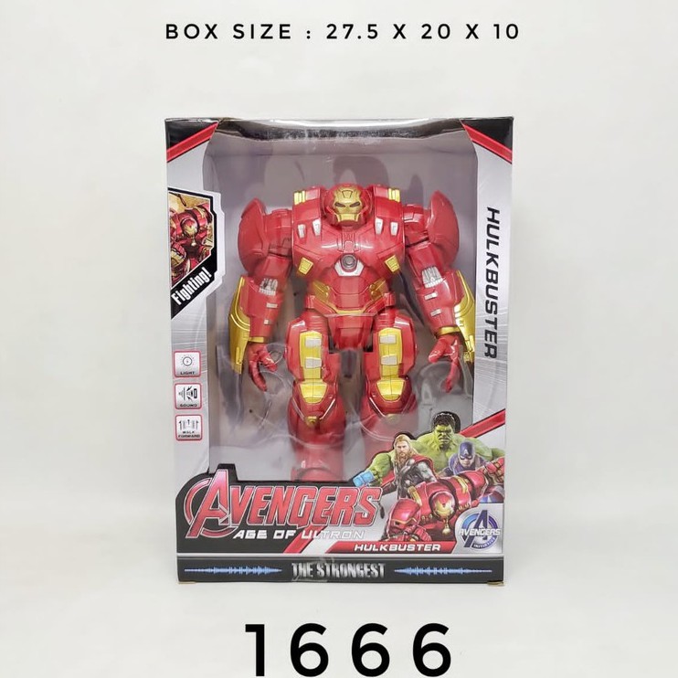 MAINAN ANAK LAKI LAKI  ROBOT HULKBUSTER FUNGSI GERAK LAMPU DAN SUARA