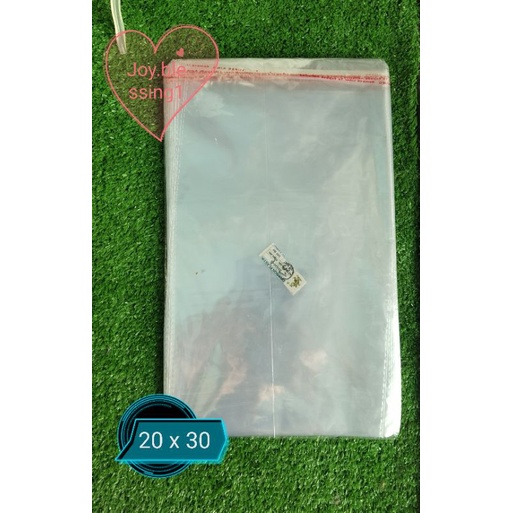 

PLASTIK OPP 20 X 30 CM seal bening/plastik hijab sandal/ plastik baju/DVD