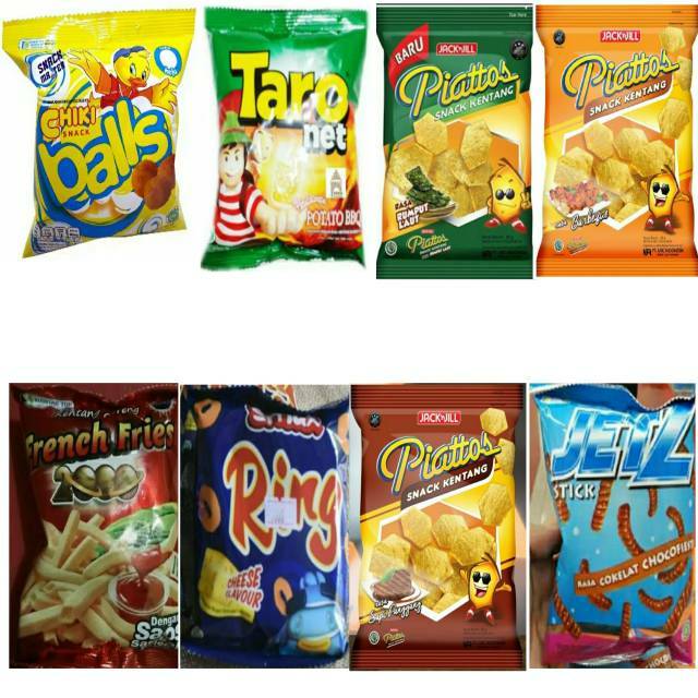 

Ciki 10pcs jetz / taro net / french fries / Piattos / Ring / Balls / Cheetos