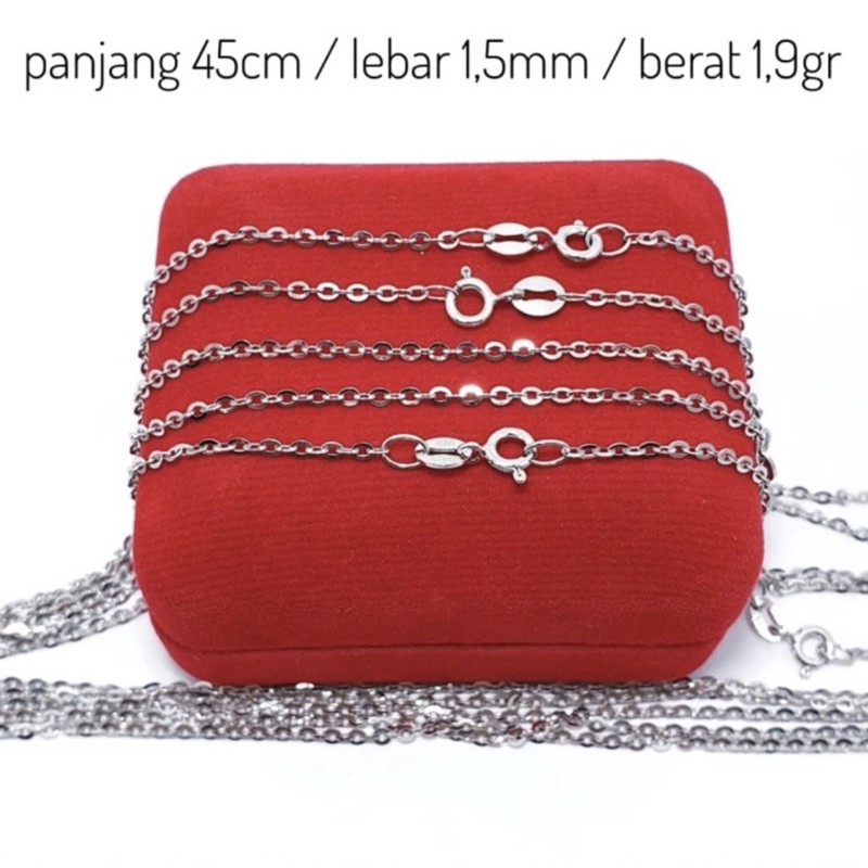 Kalung nori perak 925 kalung pria kalung wanita kalung perak 925 lapis emas putih S139