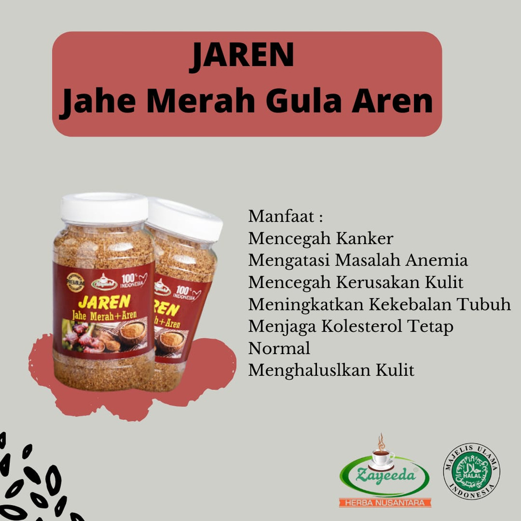 

JAHE MERAH BUBUK AREN ( JAREN ) 200GR TOPLES