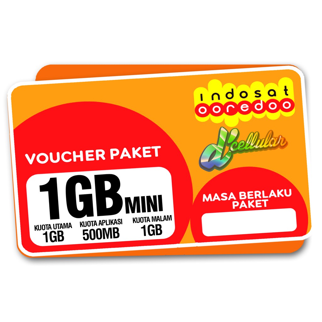 Voucher Indosat  1GB Mini