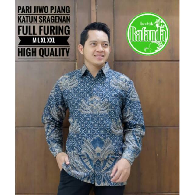 Kemeja Batik panjang Pari Jiwo full furing