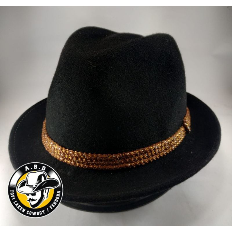 Topi Laken Fedora Import 100% Wool, Topi Laken Fedora, BISA COD