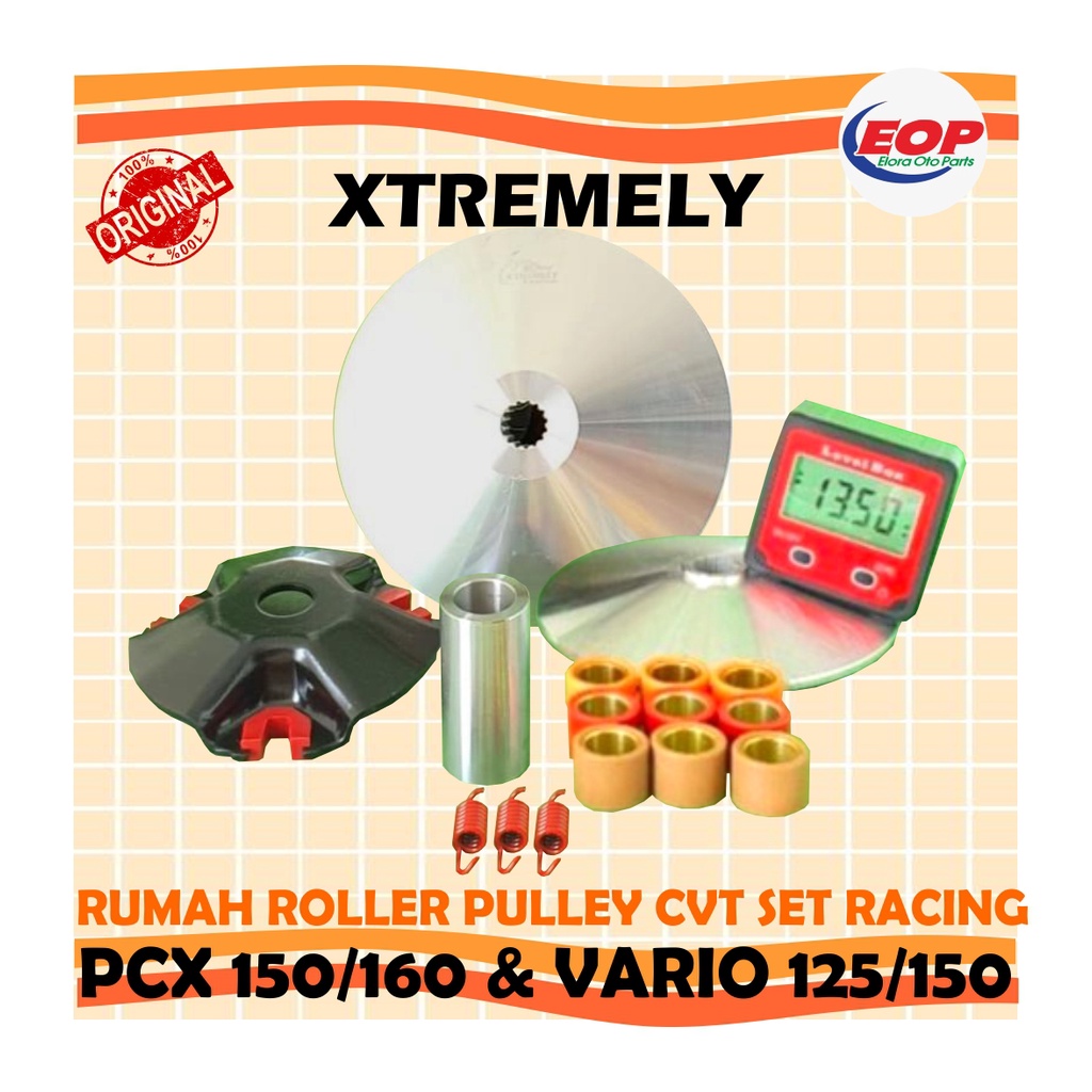 PULLEY SET ROLLER PER SENTRI PCX VARIO 125 150 XTR XTREMELY RACING 100% ORI