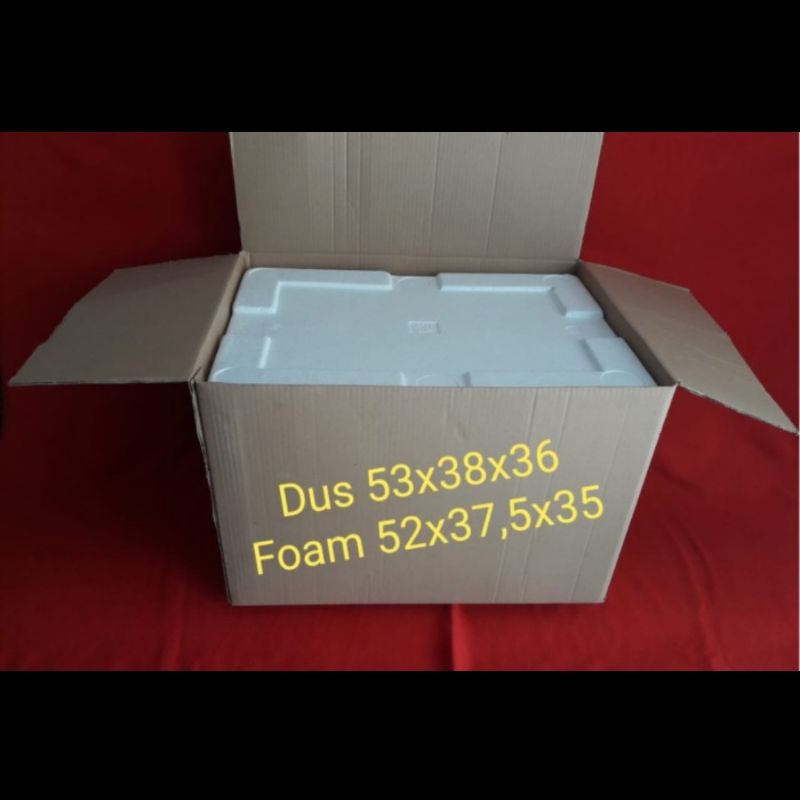 

Kardus dan Box Styrofoam GG 52×37×34cm 20kg Kardus Double tebal/ Box sterofoam Kotak gabus sterofom